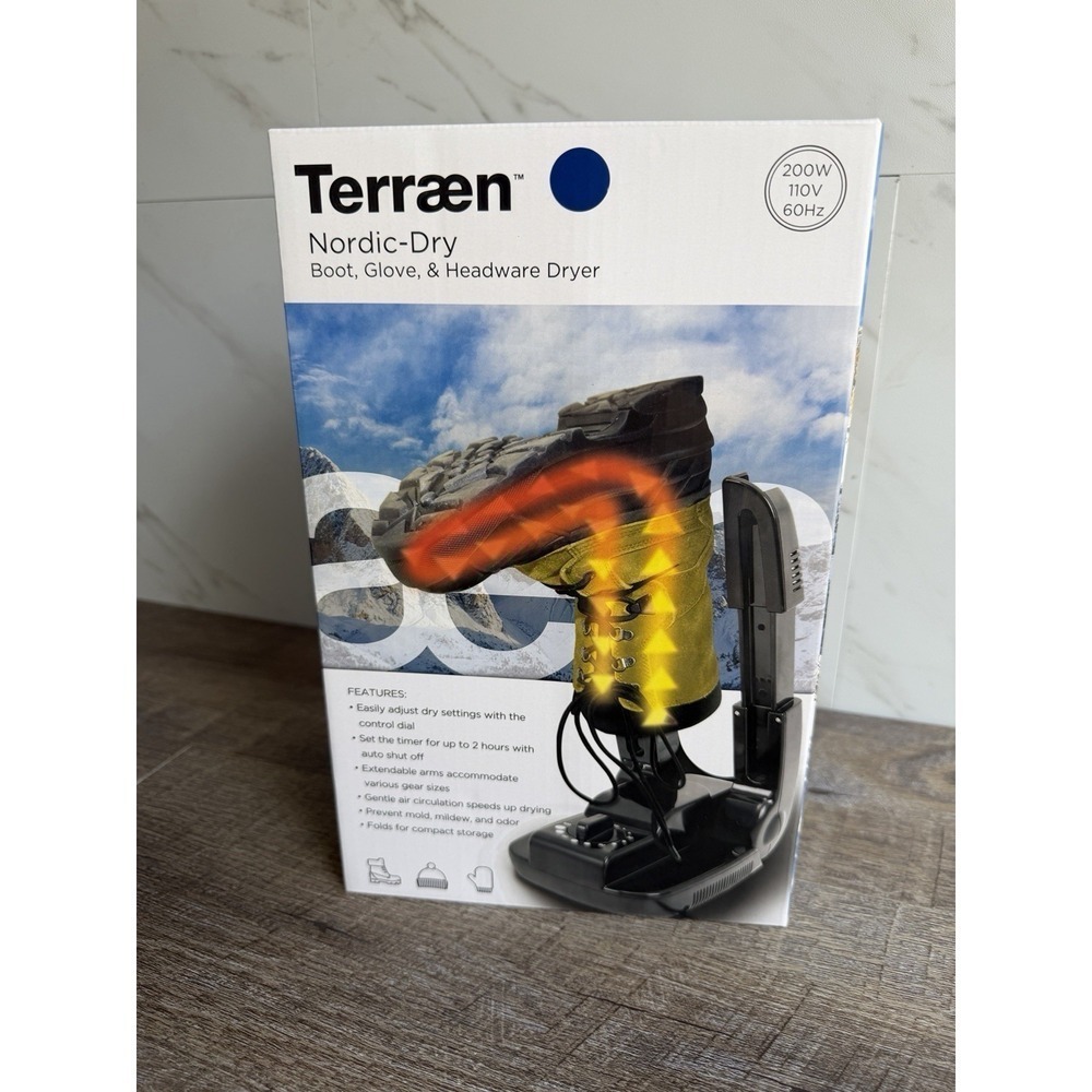Terraen Nordic-Dry Boot Glove & Headwear Dryer – Adjustable Timer, 200W